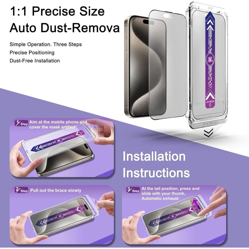 2-Pack Matte Screen Protector for iPhone 17 Pro Max (6.9") - Picture 6 of 6